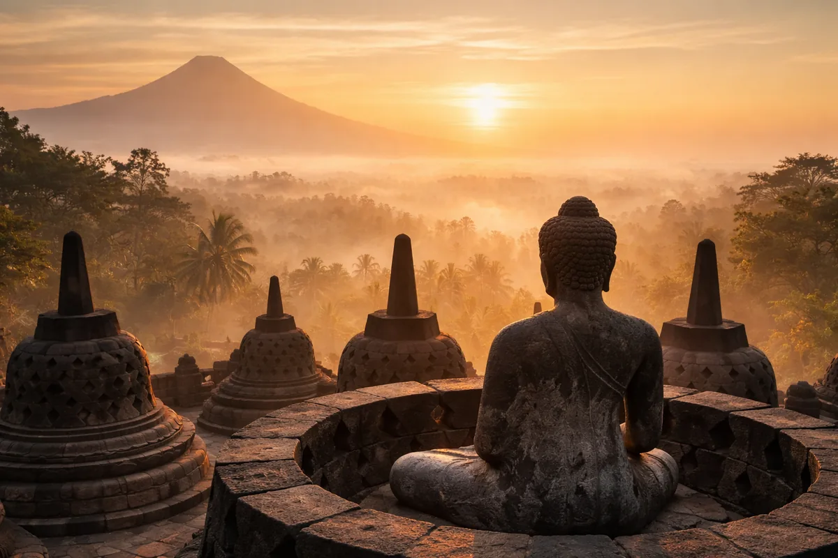 Comment le temple de Borobudur influence les voyages spirituels en Asie
