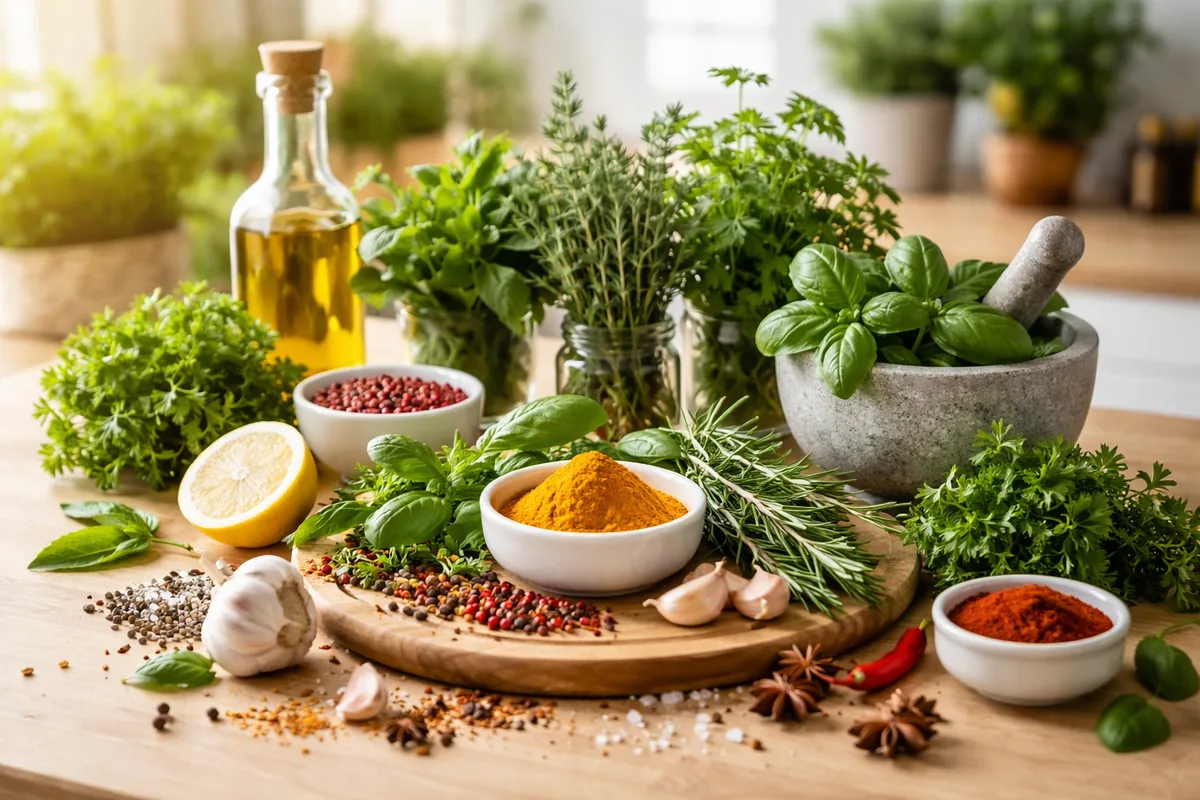 Les bienfaits des herbes et épices dans votre cuisine