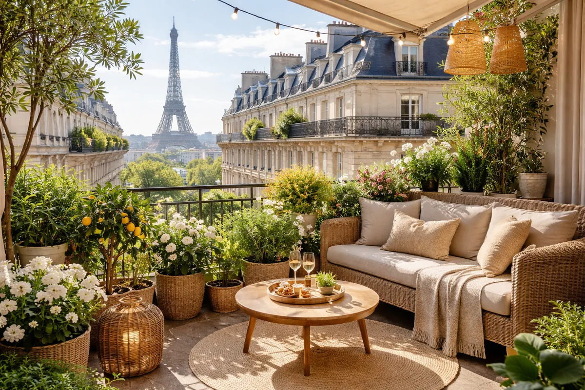 Comment aménager un balcons à Paris pour en profiter toute l'année